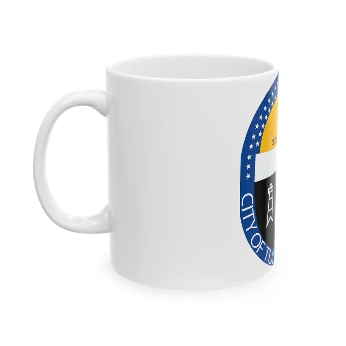 Seal of Tulsa Oklahoma - White Coffee Mug - Go Mug Yourself