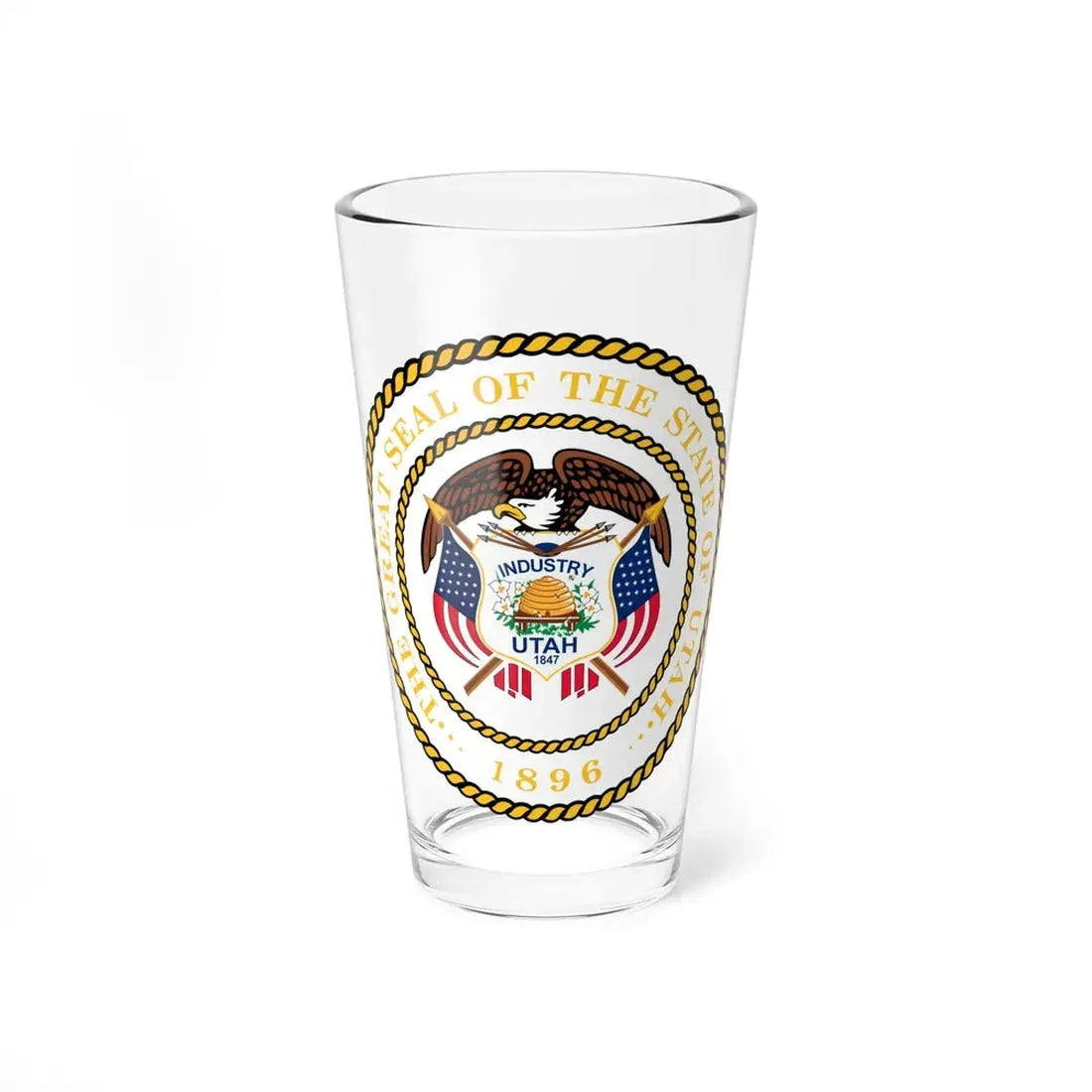 Seal of Utah - Pint Glass 16oz 16oz - Go Mug Yourself