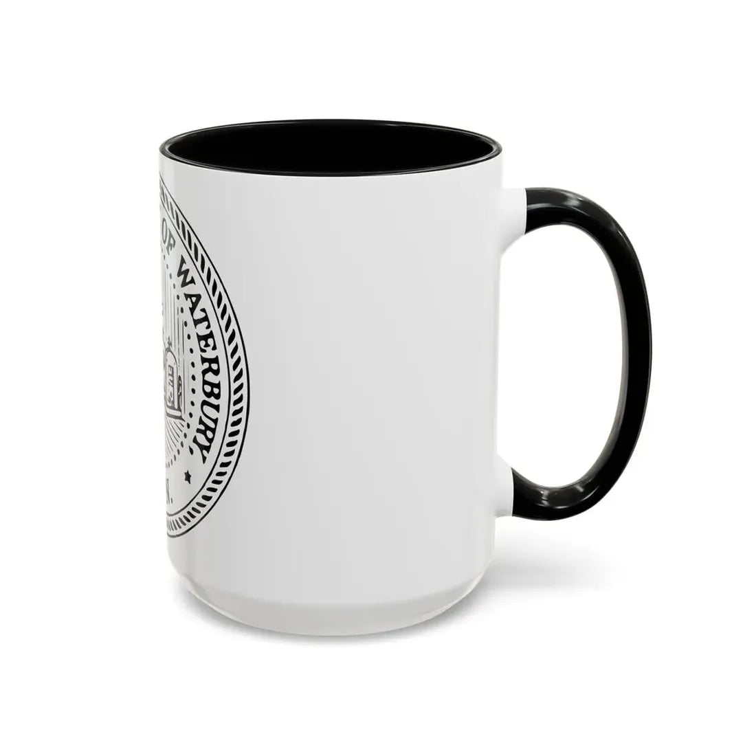 Seal of Waterbury Connecticut - Accent Coffee Mug - Go Mug Yourself