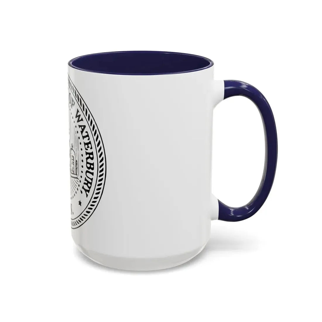 Seal of Waterbury Connecticut - Accent Coffee Mug - Go Mug Yourself