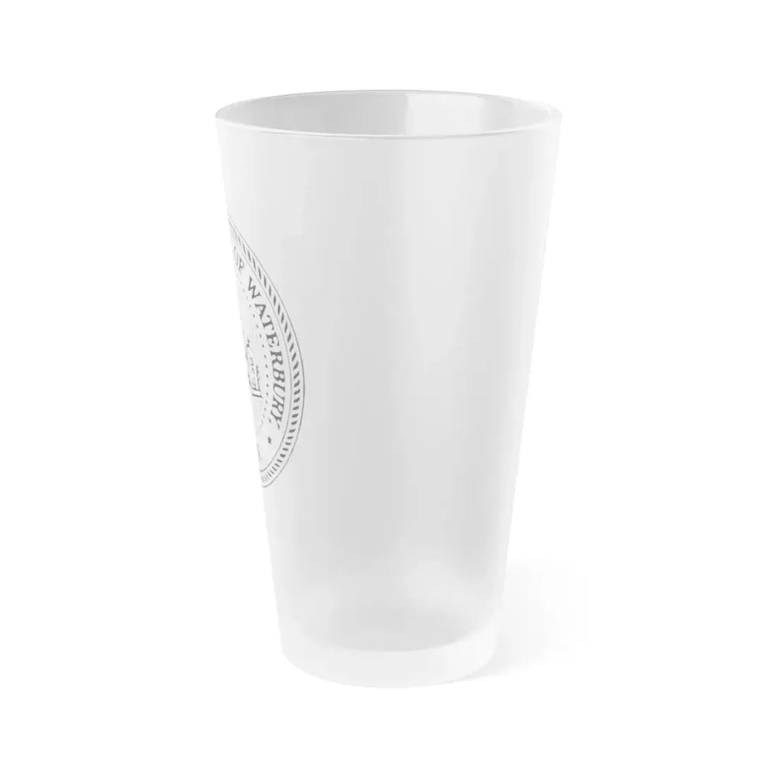Seal of Waterbury Connecticut - Frosted Pint Glass 16oz - Go Mug Yourself
