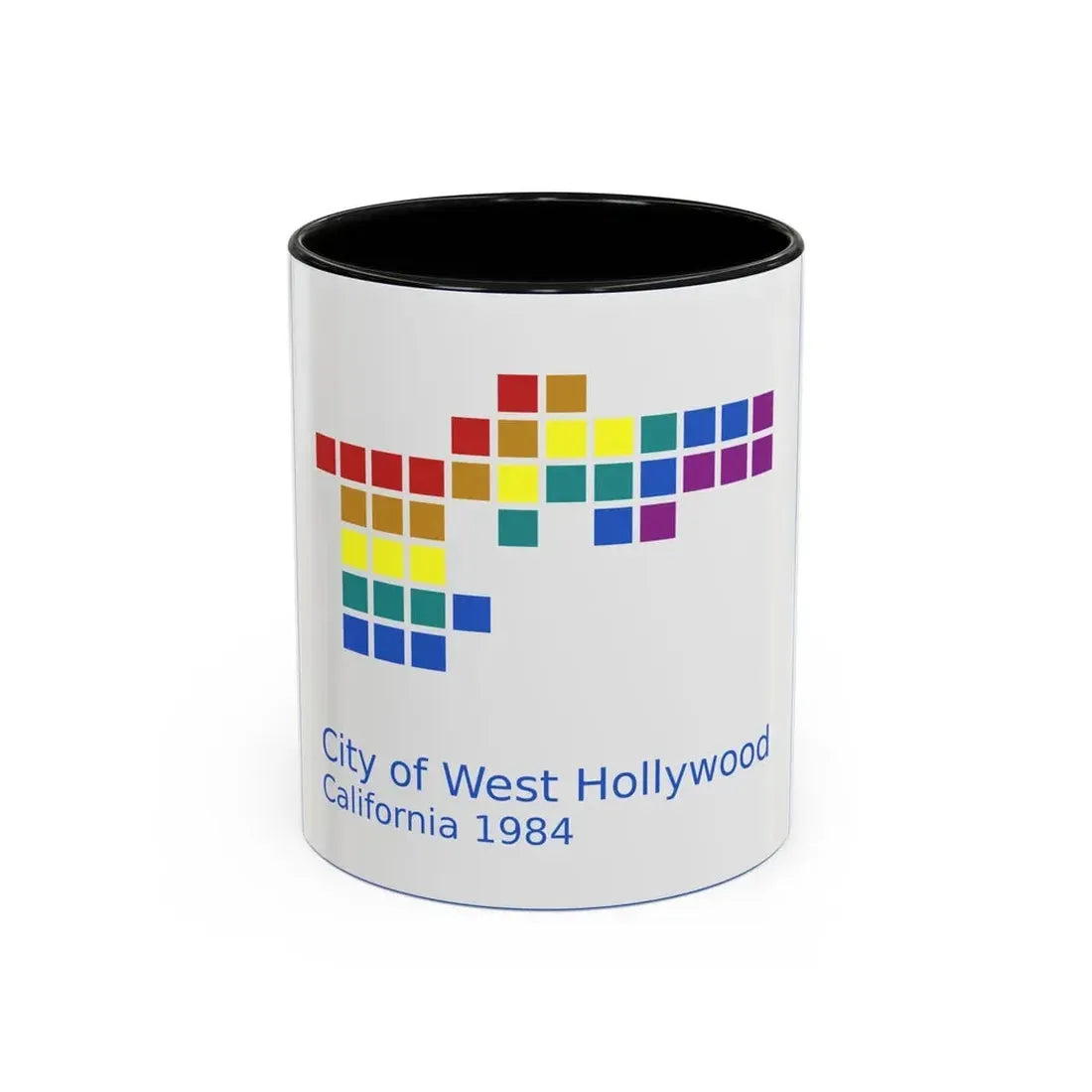 Seal of West Hollywood California - Accent Coffee Mug 11oz Black - Go Mug Yourself