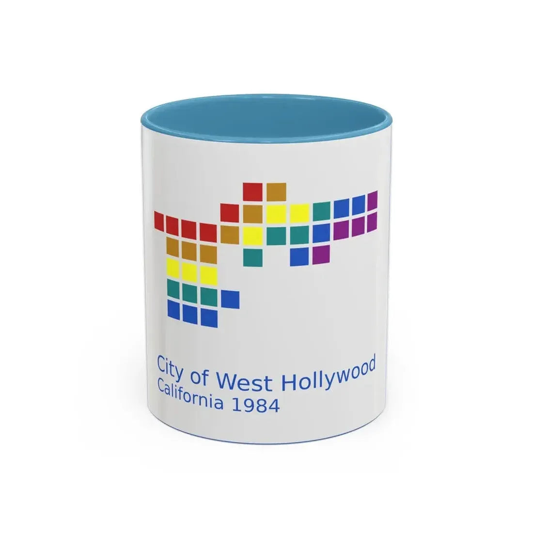 Seal of West Hollywood California - Accent Coffee Mug 11oz Light Blue - Go Mug Yourself