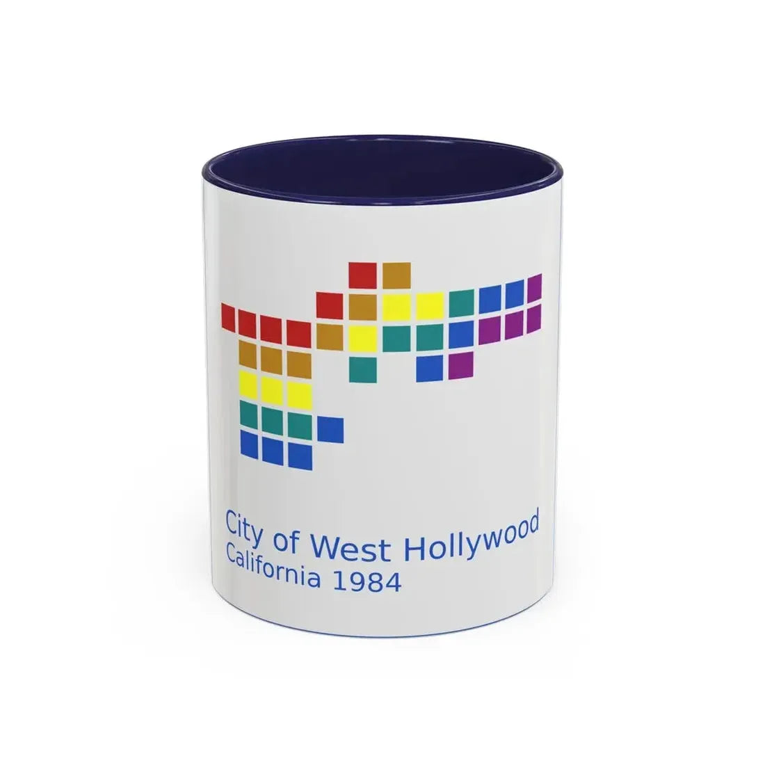 Seal of West Hollywood California - Accent Coffee Mug 11oz Navy - Go Mug Yourself