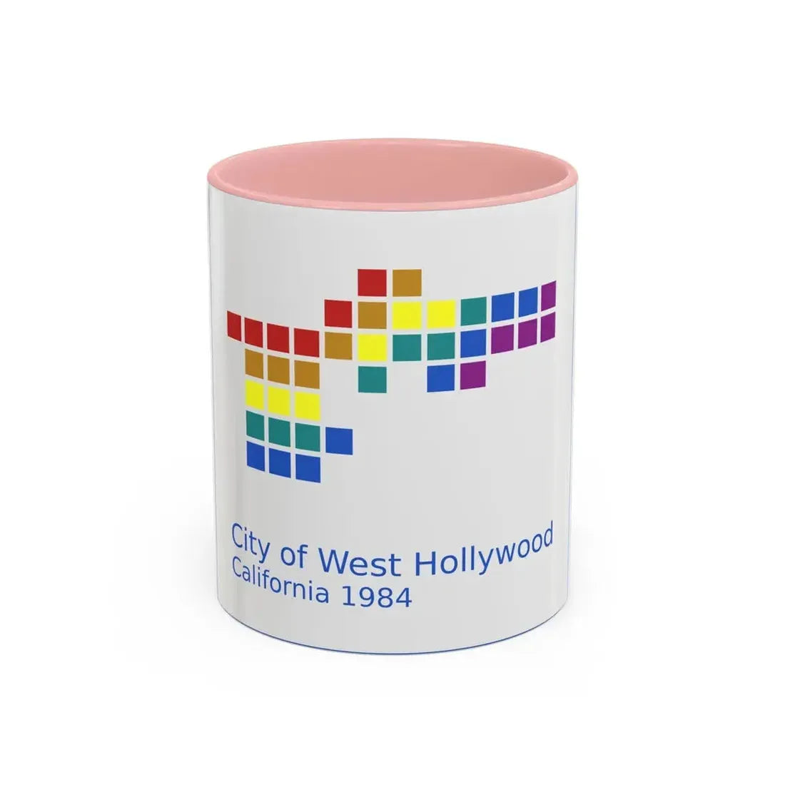 Seal of West Hollywood California - Accent Coffee Mug 11oz Pink - Go Mug Yourself