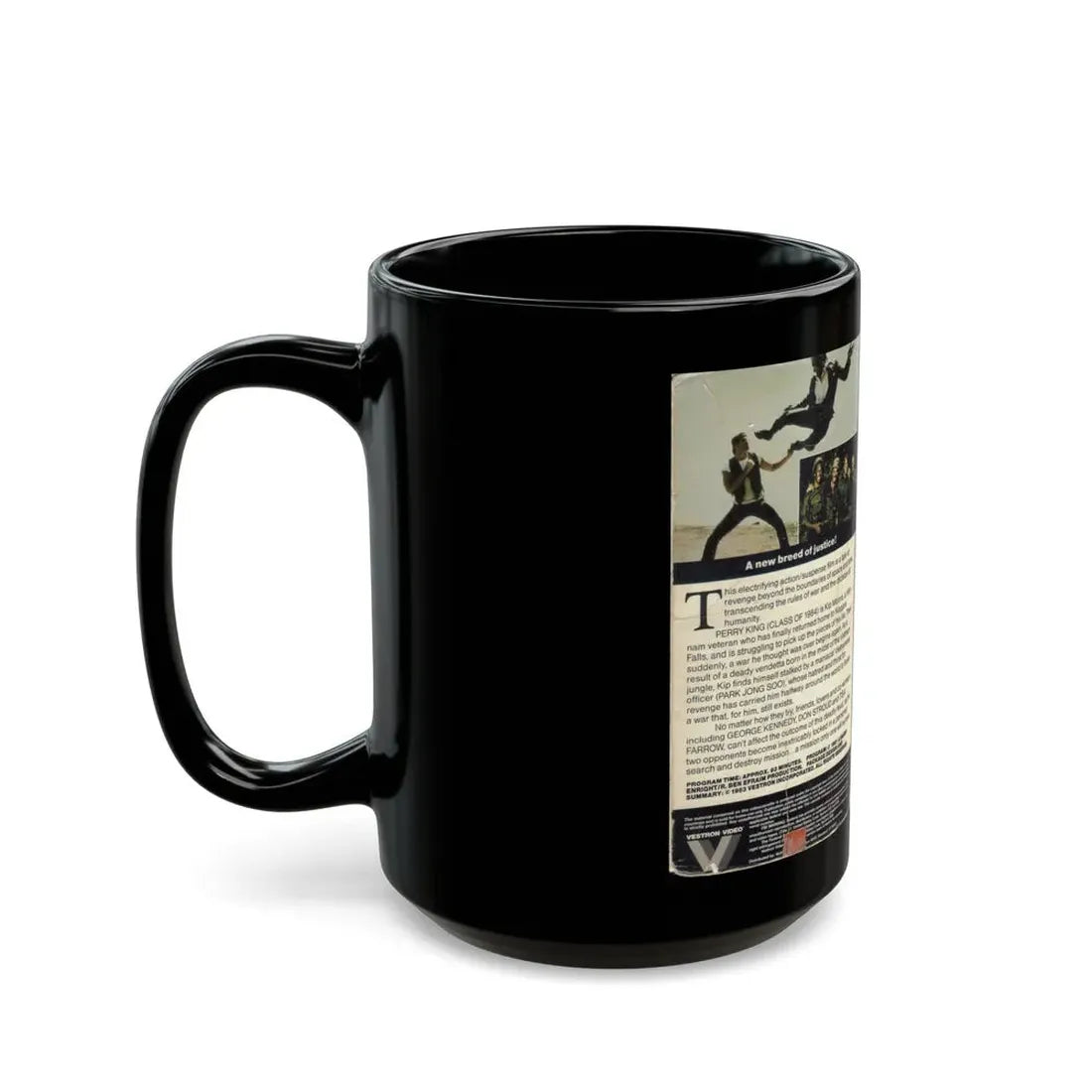 SEARCH AND DESTROY (VHS COVER) - Black Coffee Mug - Go Mug Yourself