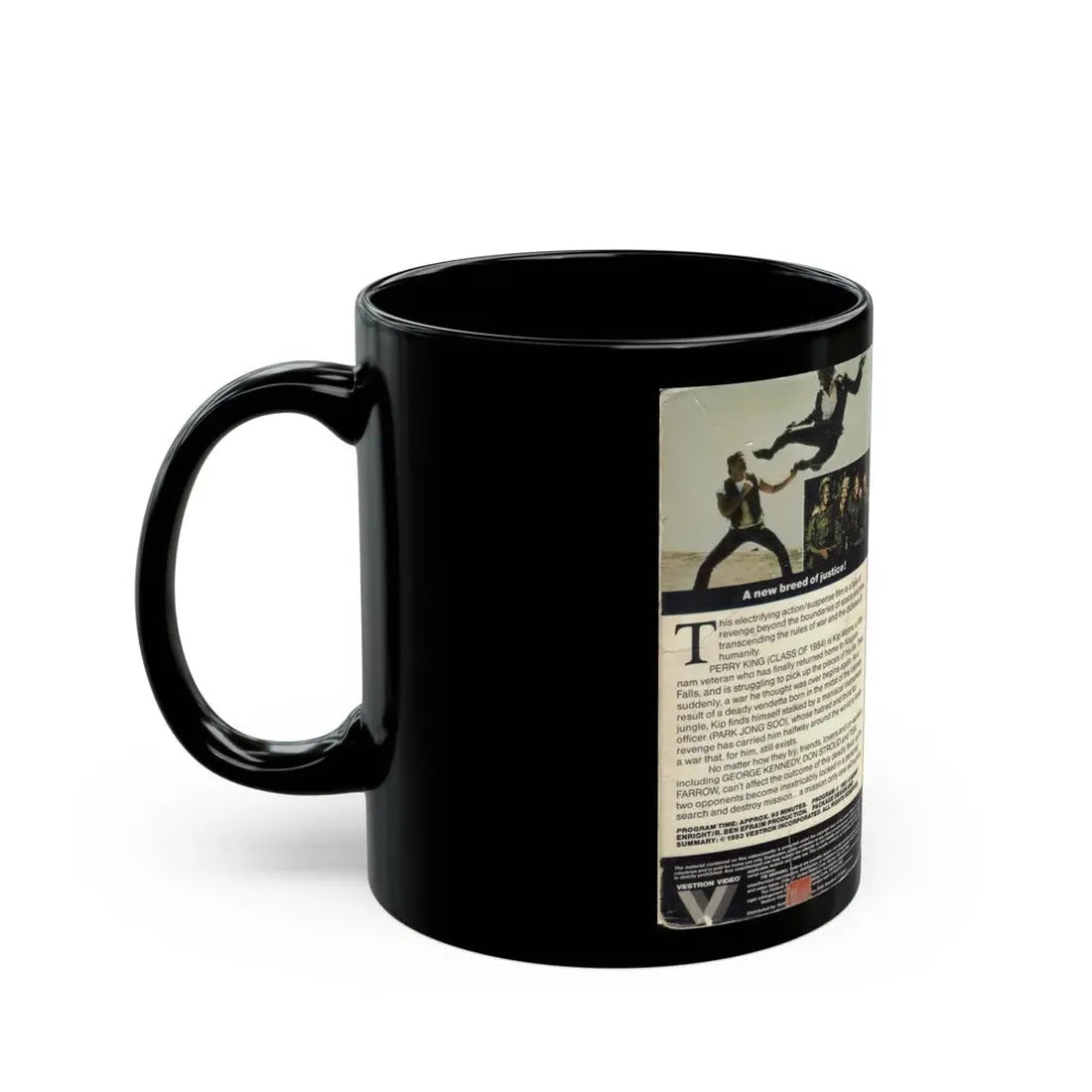 SEARCH AND DESTROY (VHS COVER) - Black Coffee Mug - Go Mug Yourself