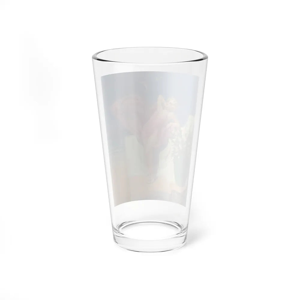 Seaside Flirtation, calendar illustration, c. 1925 (Magazine Illustration) Pint Glass 16oz - Go Mug Yourself
