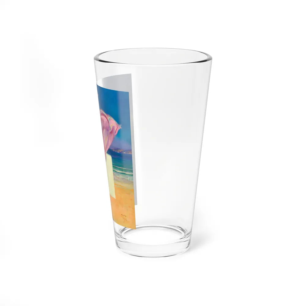 Seaside Flirtation, calendar illustration, c. 1925 (Magazine Illustration) Pint Glass 16oz - Go Mug Yourself