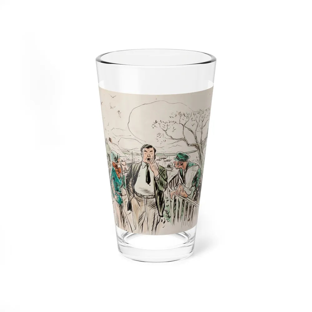 Seaside Town, Woman's Home Companion interior illustration (Magazine Illustration) Pint Glass 16oz 16oz - Go Mug Yourself