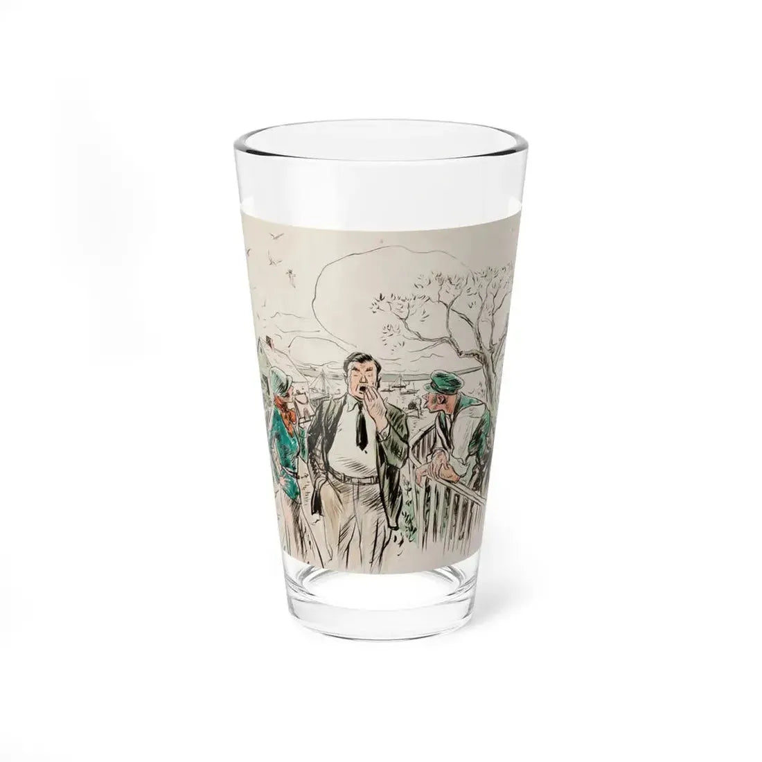 Seaside Town, Woman's Home Companion interior illustration (Magazine Illustration) Pint Glass 16oz 16oz - Go Mug Yourself