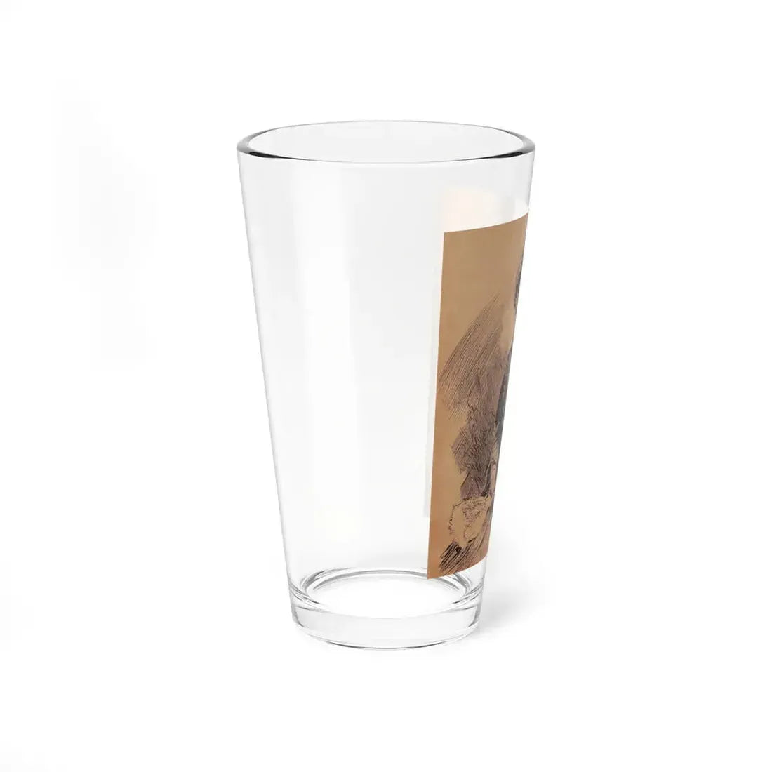 Seated Woman with a Fan (Magazine Illustration) Pint Glass 16oz - Go Mug Yourself