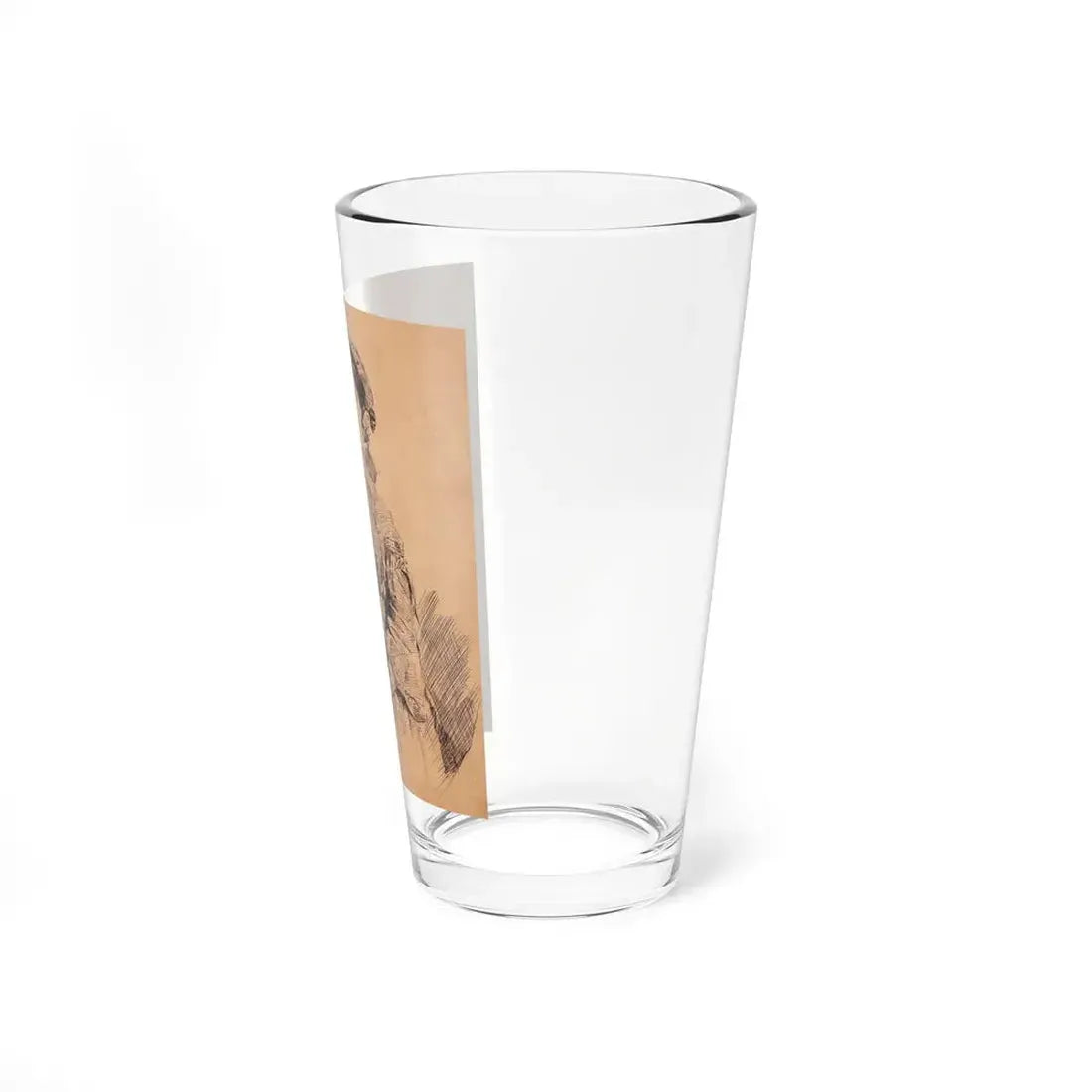 Seated Woman with a Fan (Magazine Illustration) Pint Glass 16oz - Go Mug Yourself