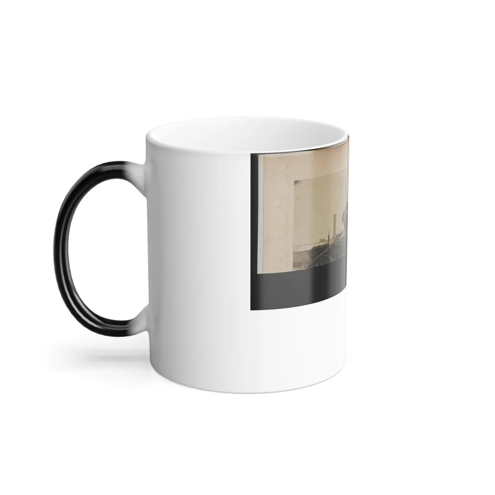 Second Experiment With Board Trusses, After It Had Been Broken Down With Railroad Tracks (U.S. Civil War) Color Changing Coffee Mug 11oz-Go Mug Yourself