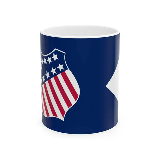 Second house flag of the Collins Line (United States) White Coffee Mug 11oz - Go Mug Yourself