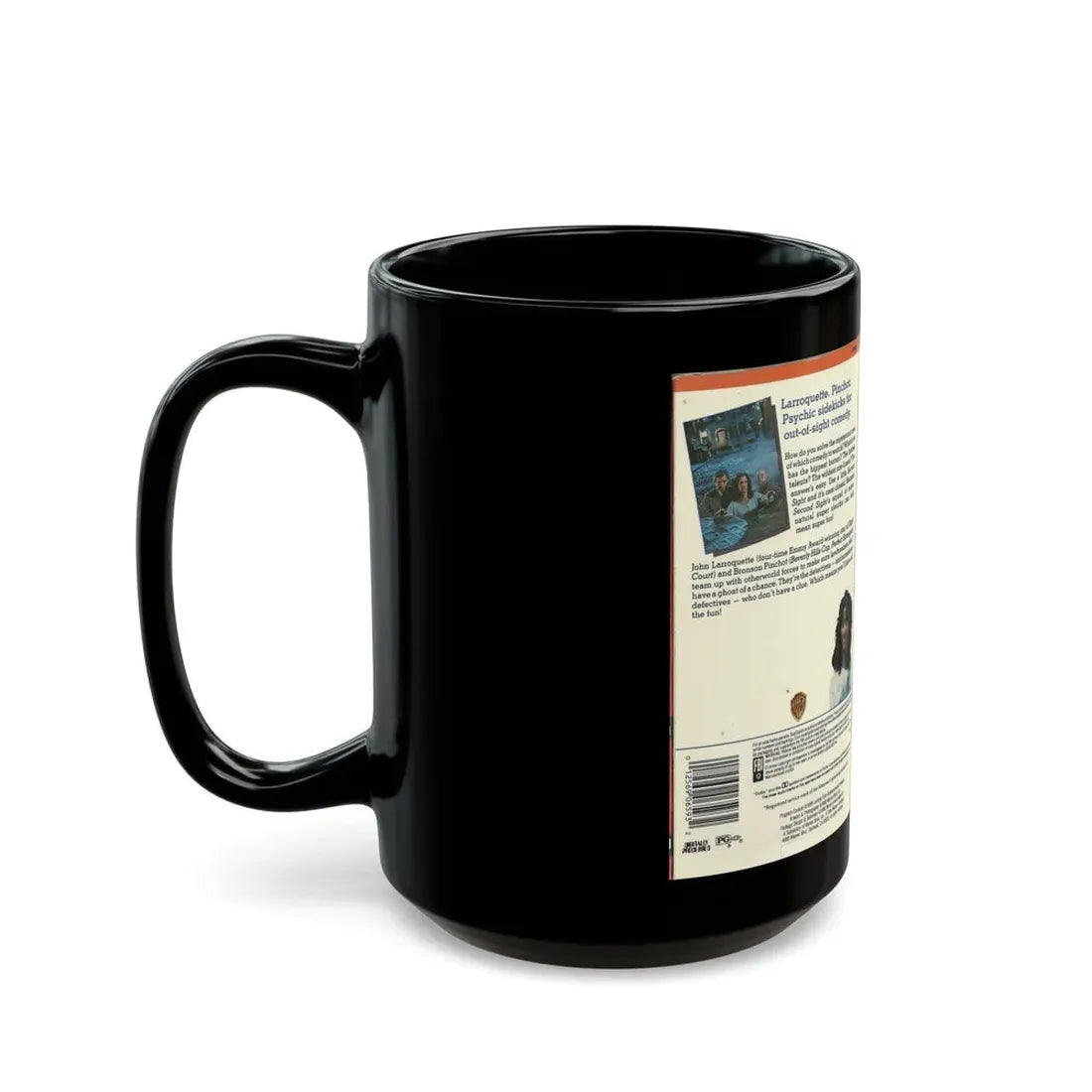 SECOND SIGHT JOHN LARROQUETTE BRONSON PINCHOT (VHS COVER) - Black Coffee Mug - Go Mug Yourself