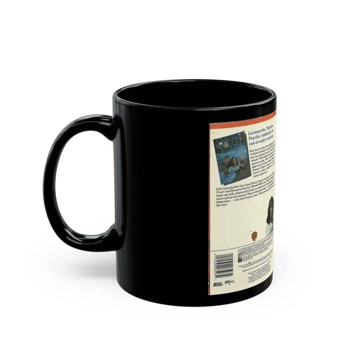 SECOND SIGHT JOHN LARROQUETTE BRONSON PINCHOT (VHS COVER) - Black Coffee Mug - Go Mug Yourself