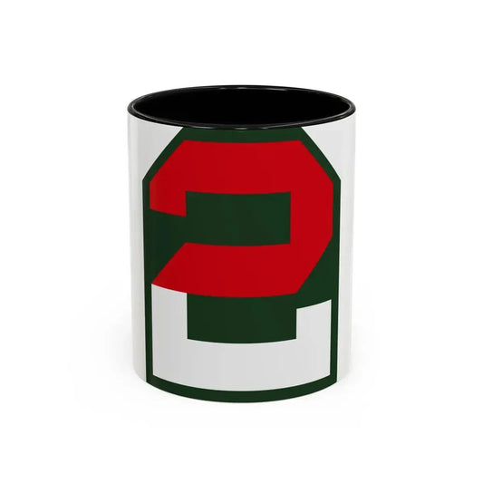 Second United States CSIB (U.S. Army) Accent Coffee Mug 11oz Black - Go Mug Yourself