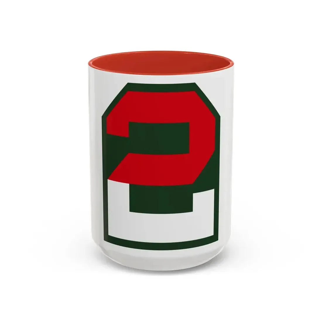 Second United States CSIB (U.S. Army) Accent Coffee Mug 15oz Red - Go Mug Yourself