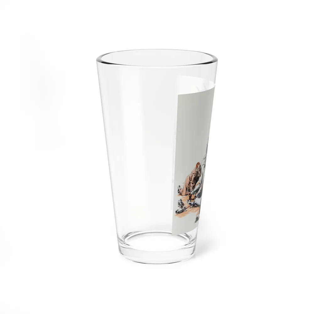 Secret Agent X-9 Comic Strip Promotional Illustration (King Features Syndicate, c. 1933) (Magazine Illustration) Pint Glass 16oz - Go Mug Yourself