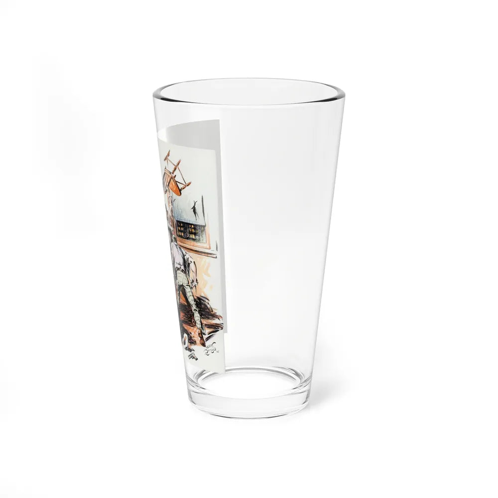 Secret Agent X-9 Comic Strip Promotional Illustration (King Features Syndicate, c. 1933) (Magazine Illustration) Pint Glass 16oz - Go Mug Yourself