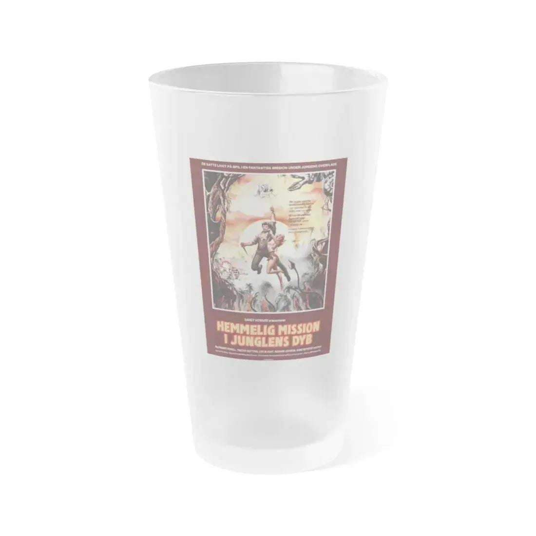 SECRETS OF THE PHANTOM CAVERNS (DANISH) 1983 Movie Poster - Frosted Pint Glass 16oz 16oz Frosted - Go Mug Yourself