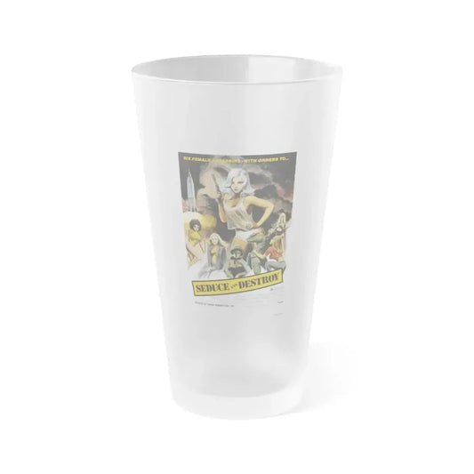 SEDUCE AND DESTROY (THE DOLL SQUAD) 1973 Movie Poster - Frosted Pint Glass 16oz 16oz Frosted - Go Mug Yourself