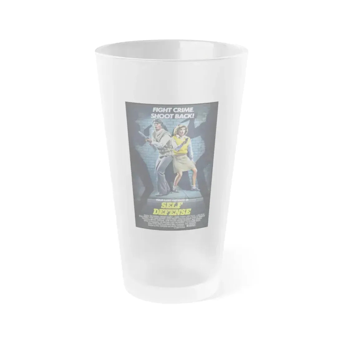SELF DEFENSE (NIGHT WARRIORS) 1983 Movie Poster - Frosted Pint Glass 16oz 16oz Frosted - Go Mug Yourself