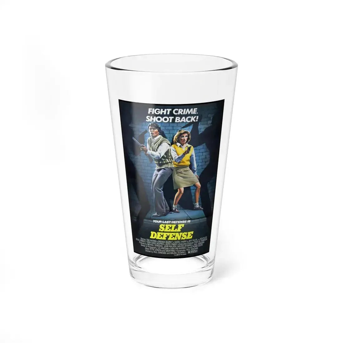 SELF DEFENSE (NIGHT WARRIORS) 1983 Movie Poster - Pint Glass 16oz 16oz - Go Mug Yourself