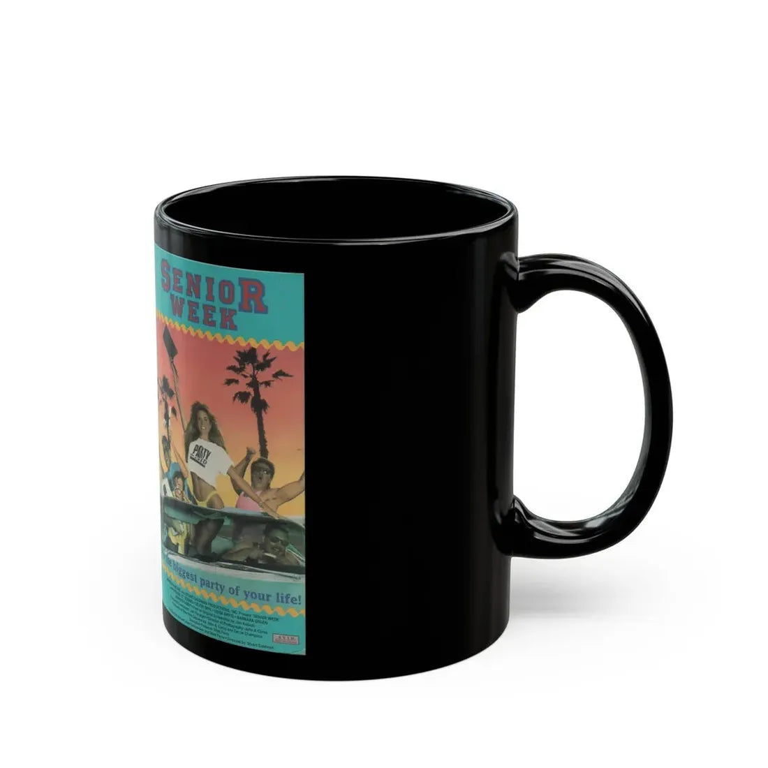 SENIOR WEEK (VHS COVER) - Black Coffee Mug - Go Mug Yourself