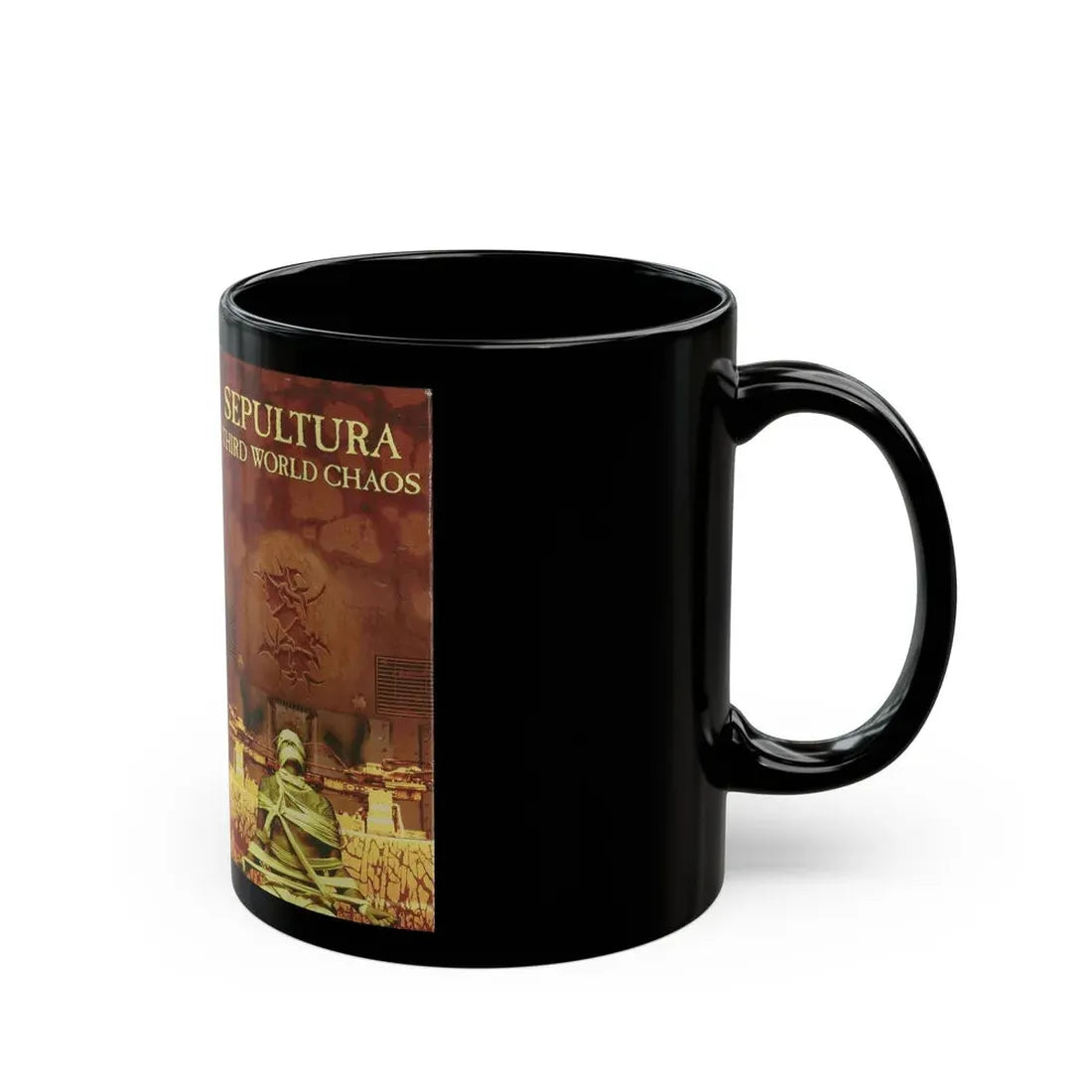 SEPULTURA THIRD WORLD CHAOS (VHS COVER) - Black Coffee Mug - Go Mug Yourself