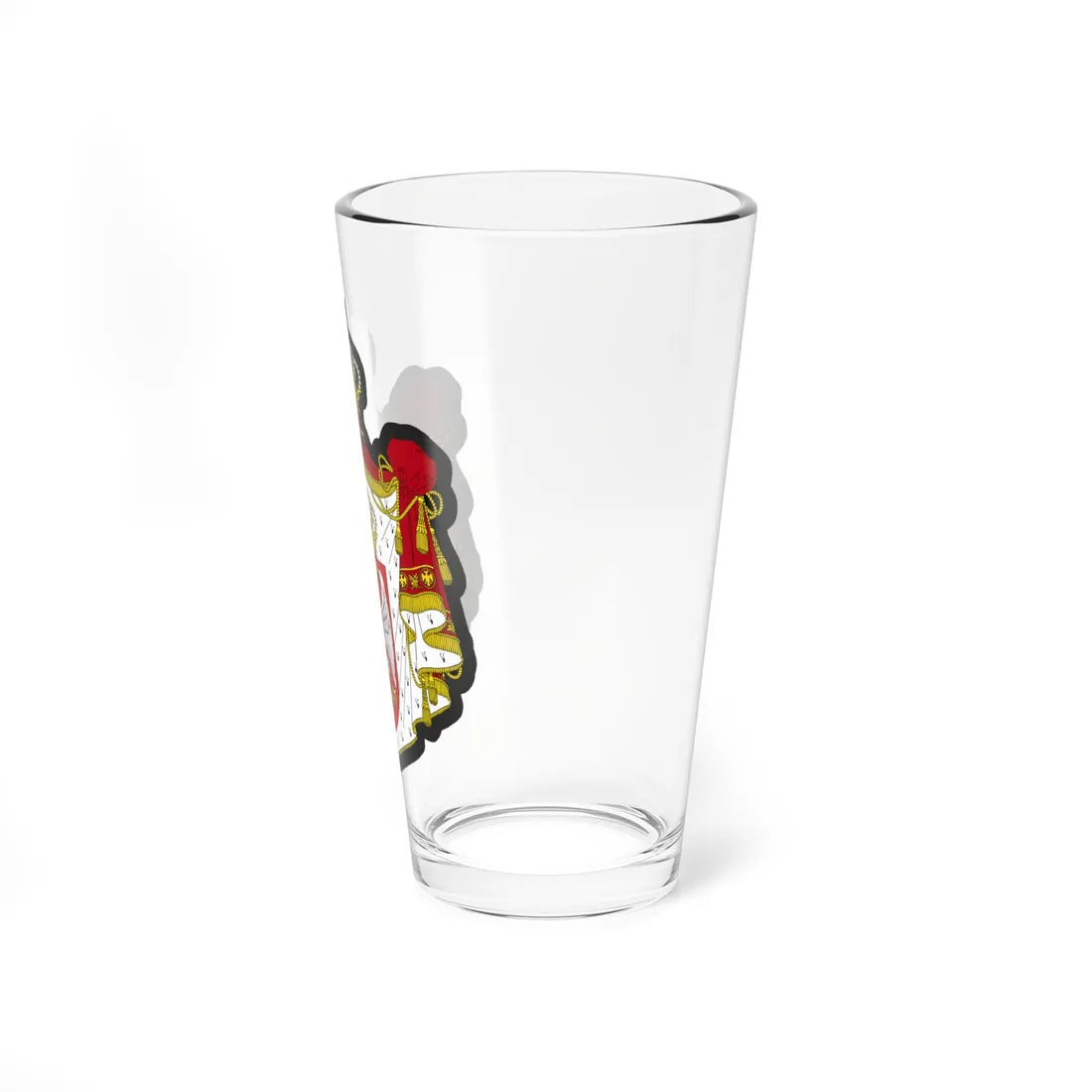 Serbian patriotic patch variant 4 (Serbia) (Coat of Arms) Pint Glass 16oz - Go Mug Yourself