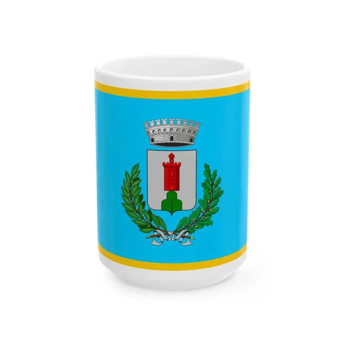 Serramazzoni-Bandiera (Italy) White Coffee Mug 15oz - Go Mug Yourself