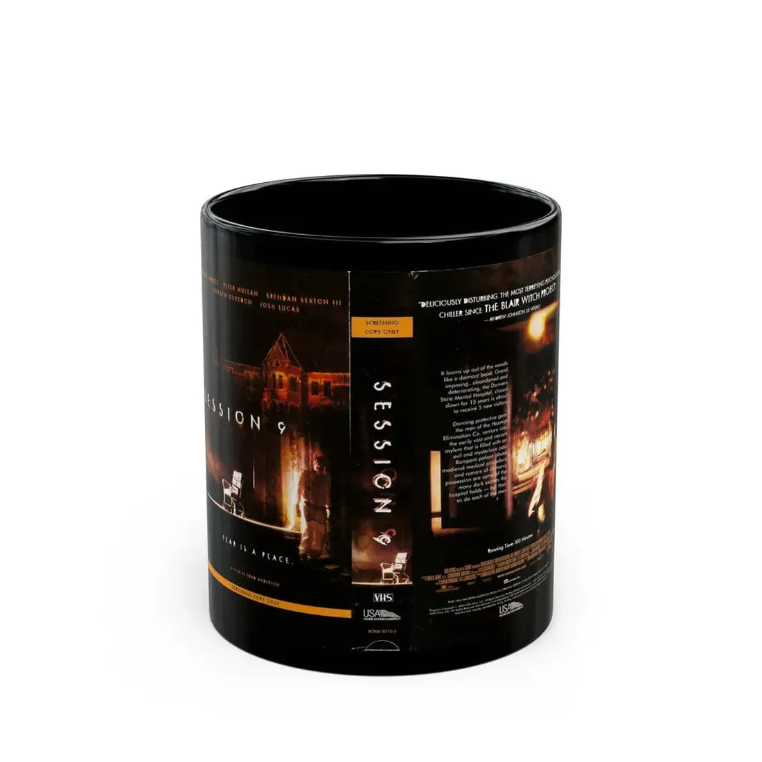 SESSION 9 VERSION 2 (VHS COVER) - Black Coffee Mug 11oz - Go Mug Yourself