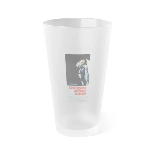 SEVEN BLOODSTAINED ORCHIDS (ITALIAN) 1972 Movie Poster - Frosted Pint Glass 16oz 16oz Frosted - Go Mug Yourself