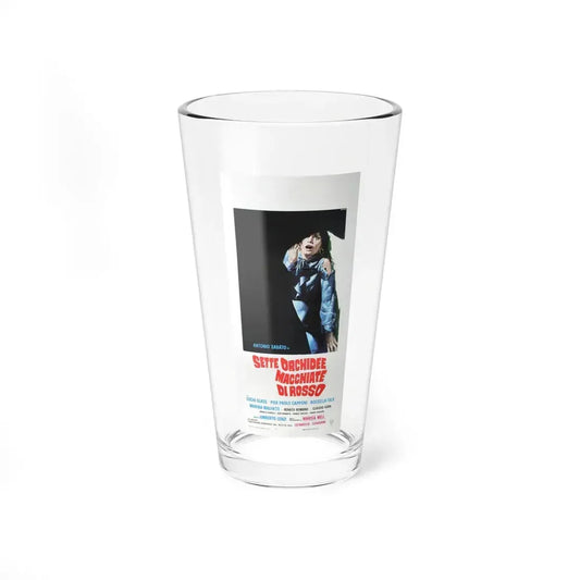 SEVEN BLOODSTAINED ORCHIDS (ITALIAN) 1972 Movie Poster - Pint Glass 16oz 16oz - Go Mug Yourself