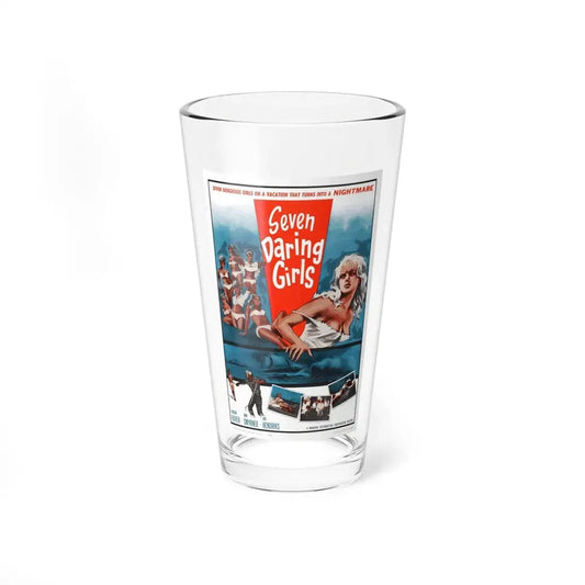 SEVEN DARING GIRLS 1960 Movie Poster - Pint Glass 16oz 16oz - Go Mug Yourself