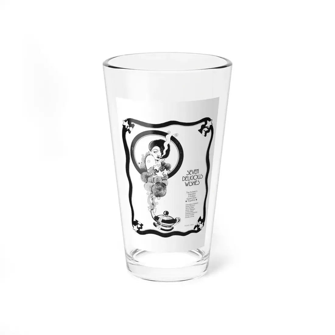 SEVEN DELICIOUS WISHES 1973 Movie Poster - Pint Glass 16oz 16oz - Go Mug Yourself