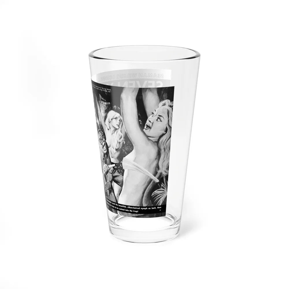 Seven Year Love Battle, Man's True Danger, December 1962 (Magazine Illustration) Pint Glass 16oz - Go Mug Yourself