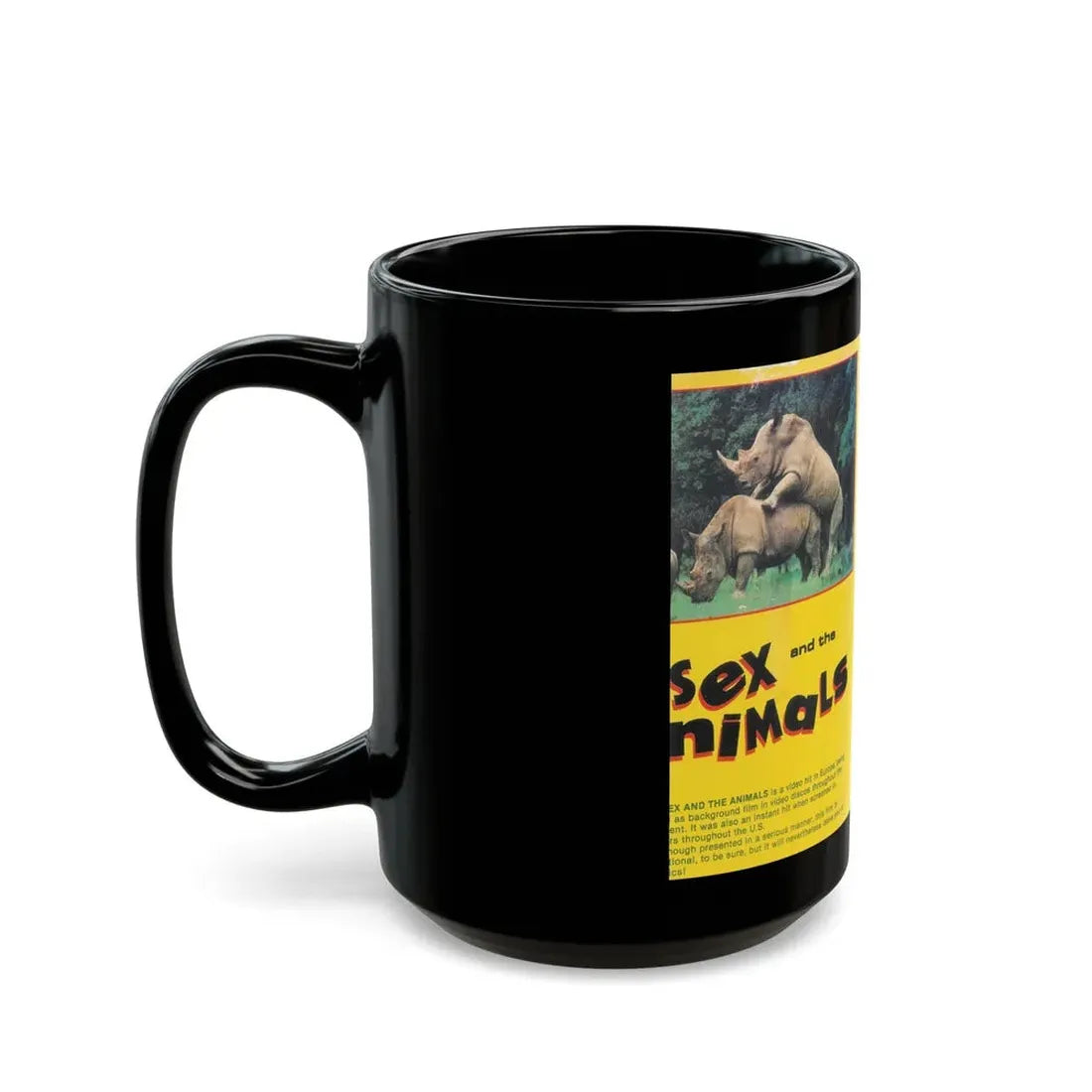 SEX AND THE ANIMALS (VHS COVER) - Black Coffee Mug - Go Mug Yourself
