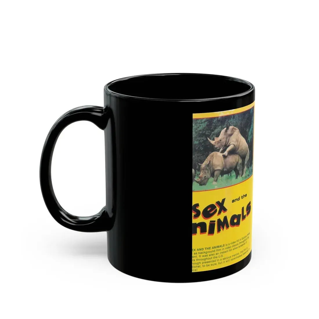 SEX AND THE ANIMALS (VHS COVER) - Black Coffee Mug - Go Mug Yourself