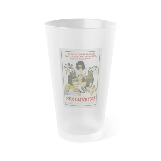 SEX CLINIC '74 1973 Movie Poster - Frosted Pint Glass 16oz Default Title - Go Mug Yourself