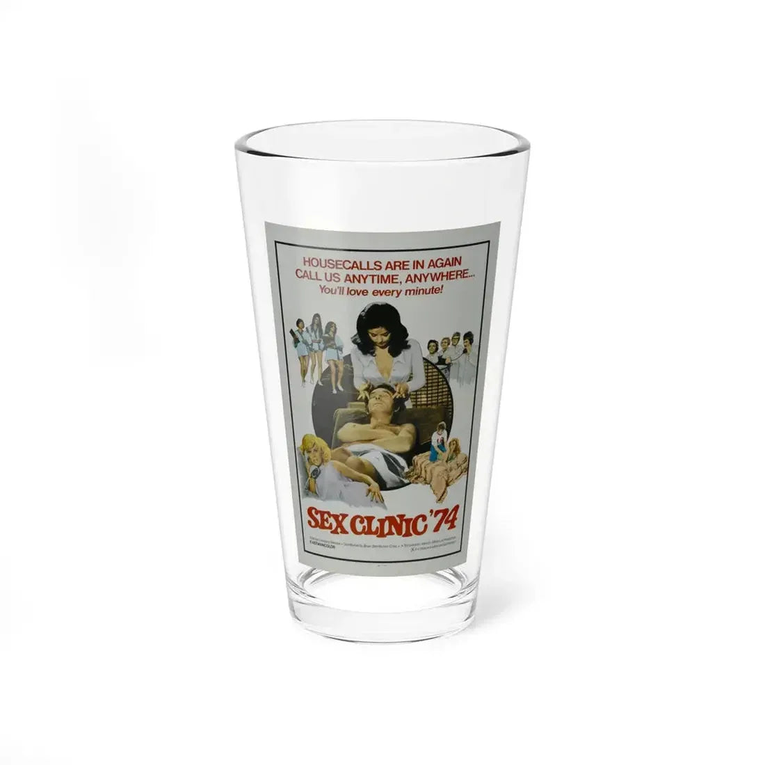 SEX CLINIC '74 1973 Movie Poster - Pint Glass 16oz 16oz - Go Mug Yourself