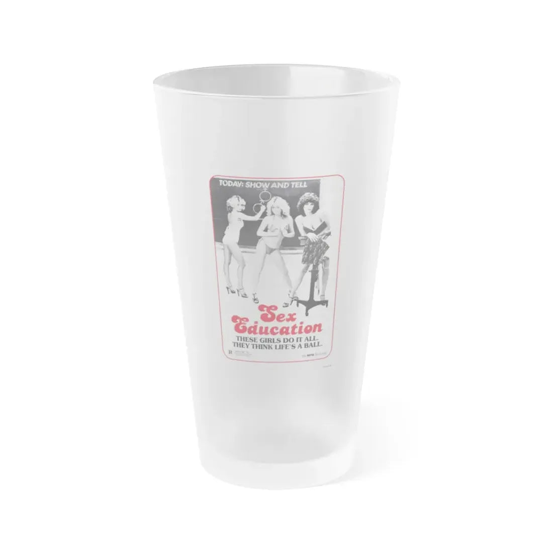 SEX EDUCATION 1979 Movie Poster - Frosted Pint Glass 16oz Default Title - Go Mug Yourself