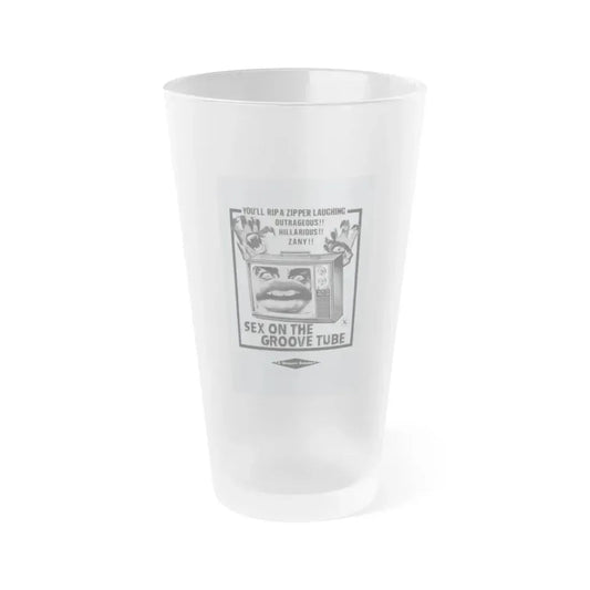 SEX ON THE GROOVE TUBE (THE CASE OF THE FULL MOON MURDERS) 1973 Movie Poster - Frosted Pint Glass 16oz 16oz Frosted - Go Mug Yourself