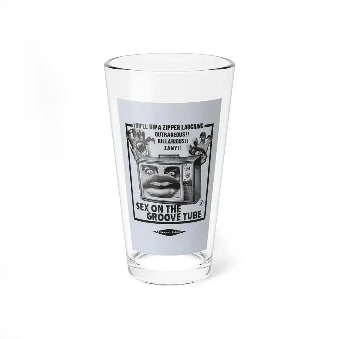 SEX ON THE GROOVE TUBE (THE CASE OF THE FULL MOON MURDERS) 1973 Movie Poster - Pint Glass 16oz 16oz - Go Mug Yourself