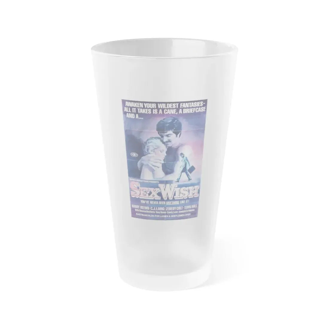 SEX WISH 1976 Movie Poster - Frosted Pint Glass 16oz 16oz Frosted - Go Mug Yourself