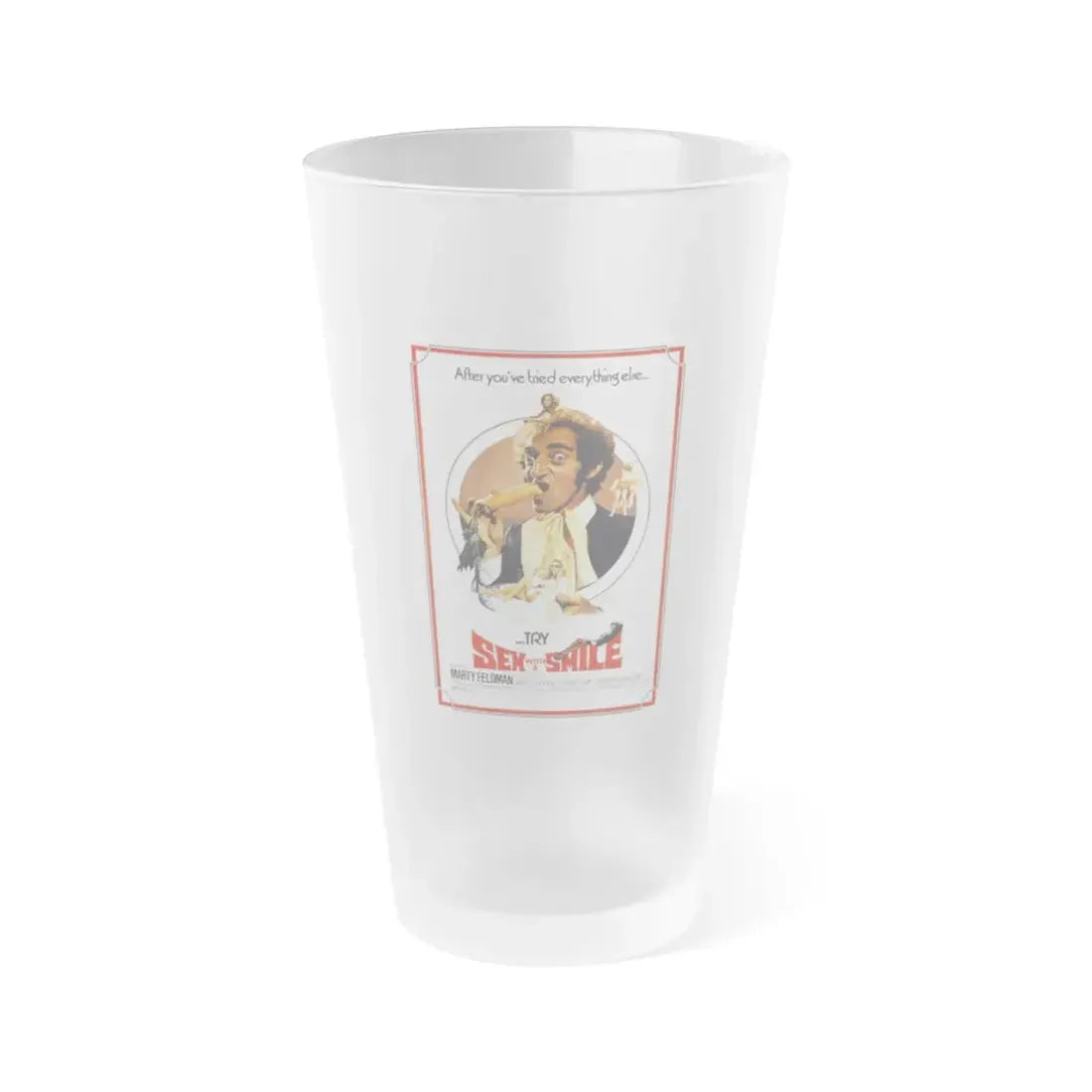 SEX WITH A SMILE 1976 Movie Poster - Frosted Pint Glass 16oz 16oz Frosted - Go Mug Yourself
