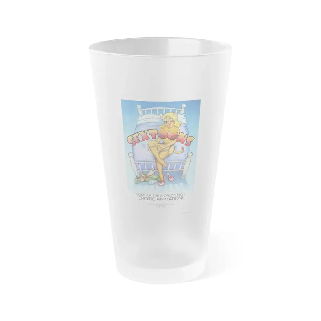 SEXTOONS 1975 Movie Poster - Frosted Pint Glass 16oz 16oz Frosted - Go Mug Yourself