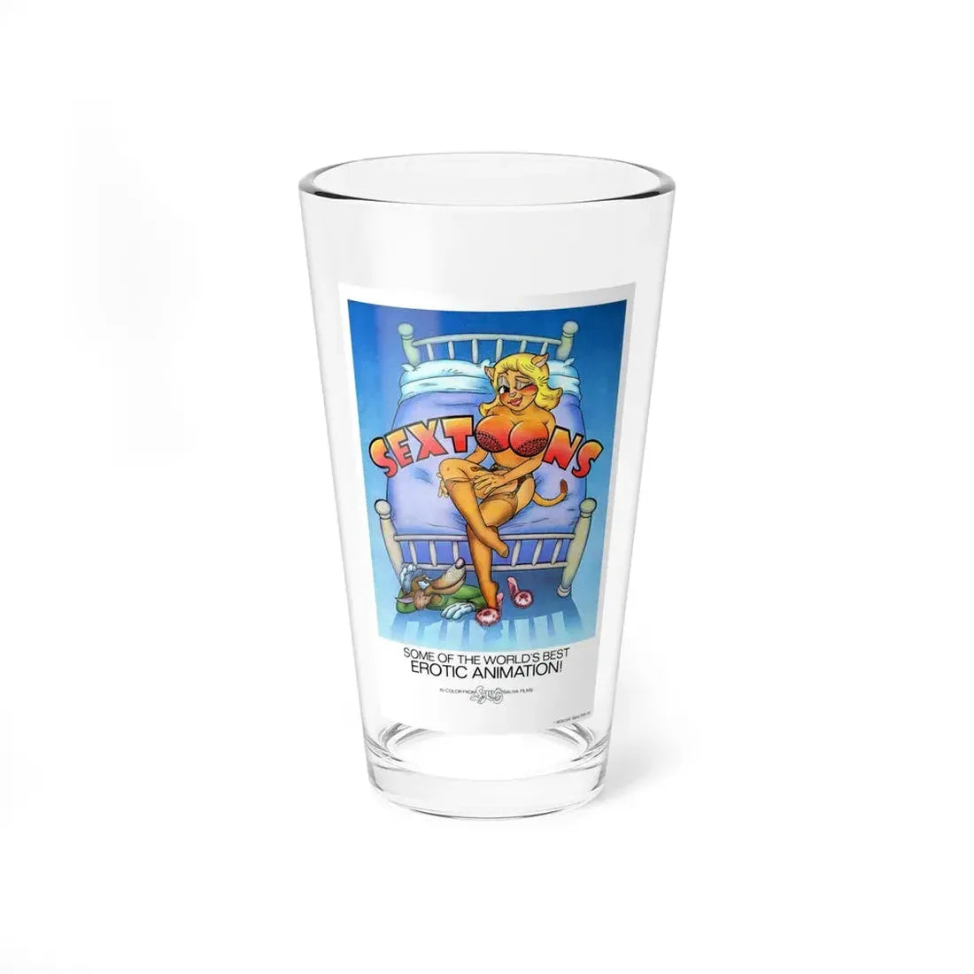 SEXTOONS 1975 Movie Poster - Pint Glass 16oz 16oz - Go Mug Yourself
